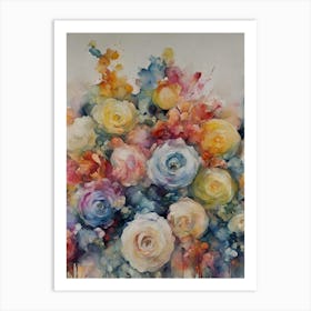 Watercolor Roses Art Print