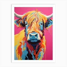 Highland Cow Pop Art 1 Art Print