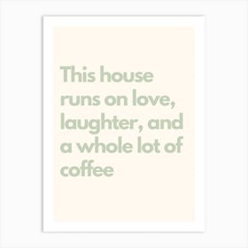 Laughter Kitchen Typography Sage Art Print