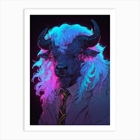 Bull In A Suit Art Print