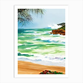 Avoca Beach, Australia Contemporary Illustration 1  Art Print