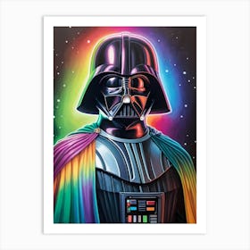 Darth Vader Star Wars Neon Iridescent (45) Art Print