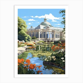 Royal Palace Of Laeken Gardens Belgium Illustration 1 Art Print