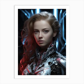 Futuristic Girl Art Print