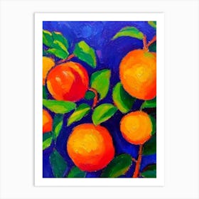 Clementine Fruit Vibrant Matisse Inspired Painting Fruit Art Print