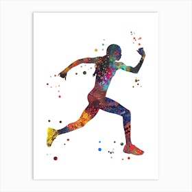 Runner Girl Watercolor Art Print