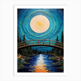 Moonlight Bridge Art Print