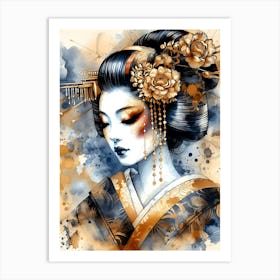 Creativel Geisha Illustration 6 Art Print