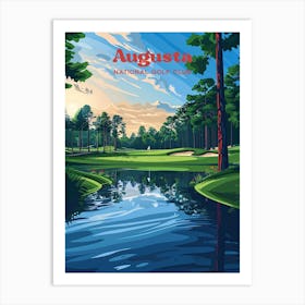 Augusta National Open Championship Art Illustration Poster