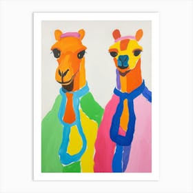 Colourful Kids Animal Art Camel 2 Art Print