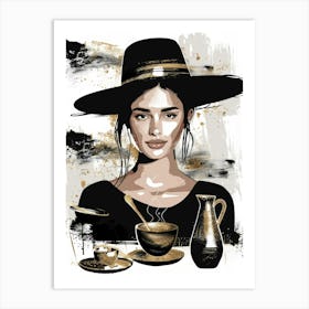 Woman In A Hat 57 Art Print