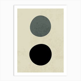 Abstract Minimalist Circle Composition 2 Art Print