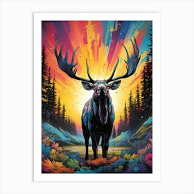 Deer In The Forest Art Print