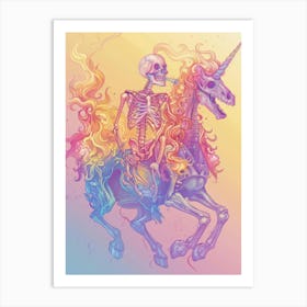 Unicorn Skeleton 2 Art Print