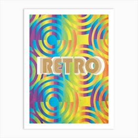 Retro Vintage Old Texture 80s 90s Art Print