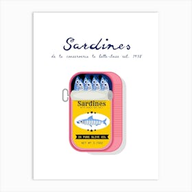 Sardines in Blue Art Print