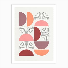 Abstract Geometric Shapes - p01 Art Print