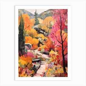 Autumn Gardens Painting Giardini Botanici Villa Taranto Italy 7 Art Print