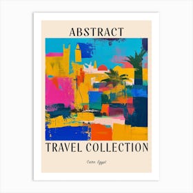 Abstract Travel Collection Poster Cairo Egypt 2 Art Print