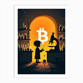 Bitcoin In The Lab Art Print