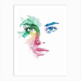 Watercolor Portrait Of A Woman Art Print