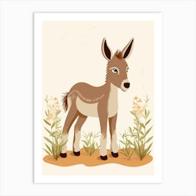 Baby Animal Illustration  Donkey 1 Art Print