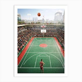 Ball Basketball Game Court People Championship Basketball Court Basket Player Sport Play (17) Art Print