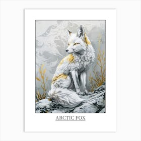 Arctic Fox Precisionist Illustration 4 Poster Art Print