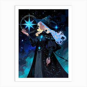 Witch Holding A Star Art Print