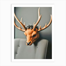 Deer Head 48 Art Print
