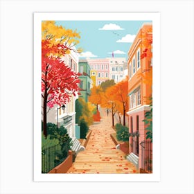 Athens In Autumn Fall Travel Art 2 Art Print