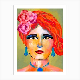 Sad Woman Beauty Art Print