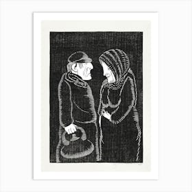 Fantastical Man And Woman (1929), Samuel Jessurun Art Print