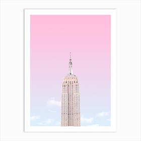 New York, Pink Sky Art Print