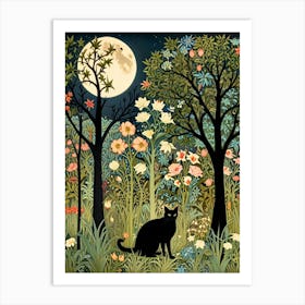 William Morris Cat In The Forest 12 Art Print