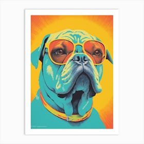 Bulldog With Sunglasses 1 Art Print