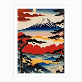 Japanese Fuji Painting Art Print