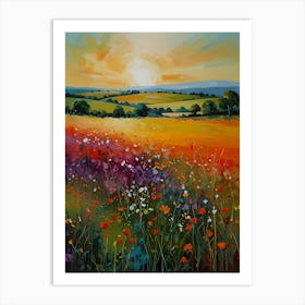 Sunset In The Meadow 4 Poster