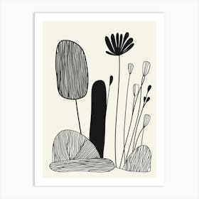 Garden In Black And White Art Print