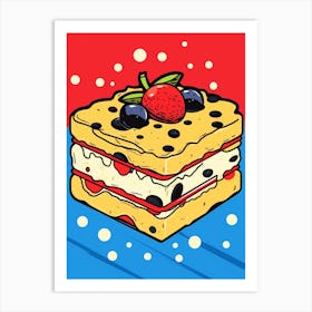 Pop Art Cake Cartoon Art Print