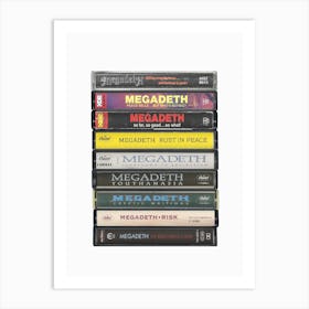 Megadeath Albums - Cassette Print Music Poster Art Print