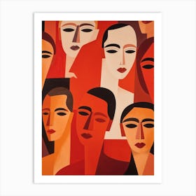 Faces Of People Art Print