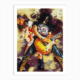 Smudge Of Slash And Axl Rose Art Print