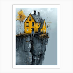 House On A Cliff Art Print