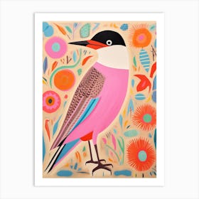 Pink Scandi Common Tern 2 Art Print