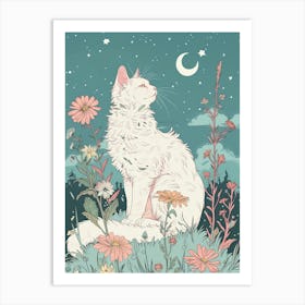 Cat In The Meadow 1 Art Print