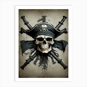 Pirate Skull Art Print