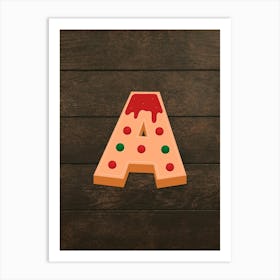 Gingerbread Christmas Letters Living Room Holiday Display 01 Art Print