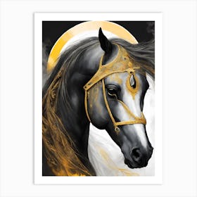 Golden Horse Art Print