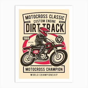 Motocross Classic 1 Art Print